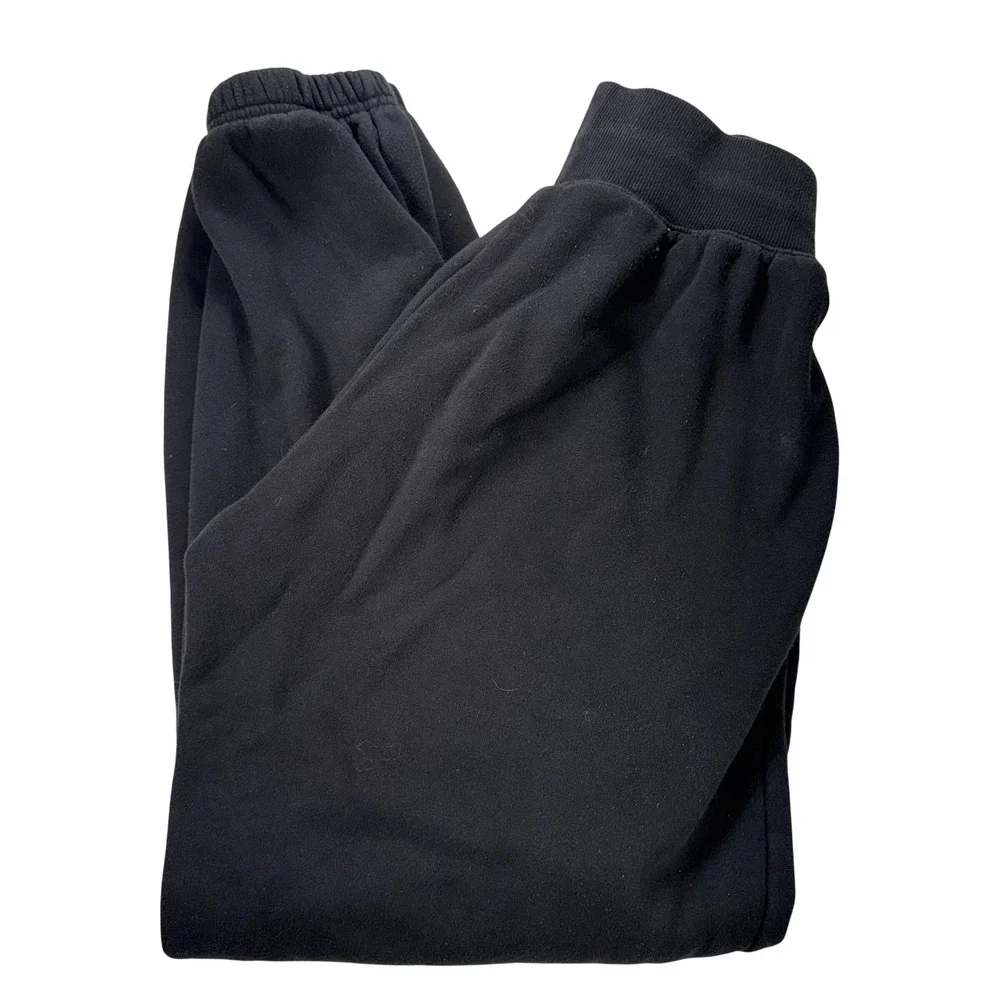 Nike Fleece Joggers Black Sweatpants XS Embroidered Swoosh Logo High Waisted‎